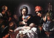 STROZZI, Bernardo Adoration of the Shepherds ar oil